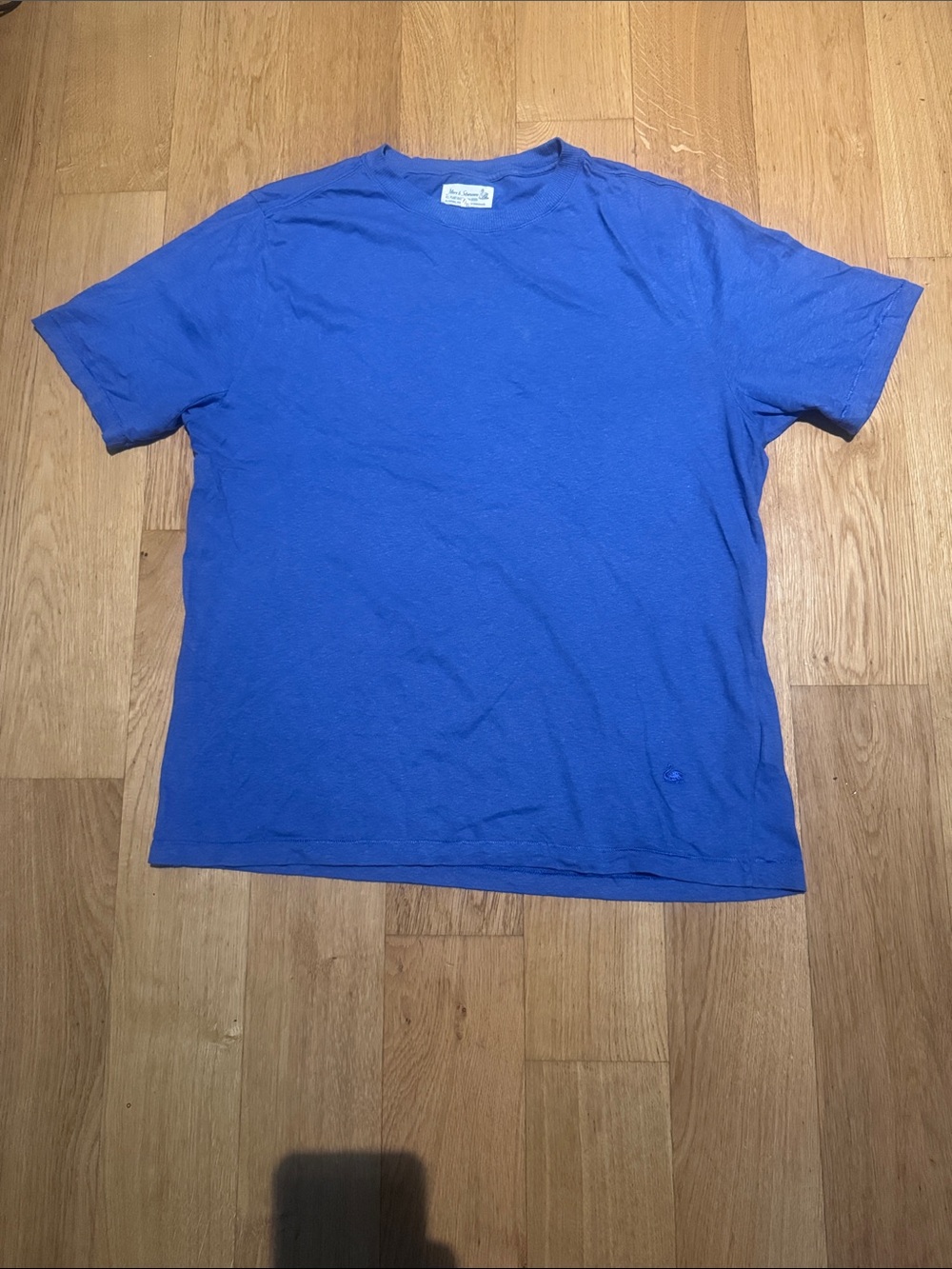 Merz B. Schwanen Cotton-Hemp T-Shirt, All Plant-Based - Blue
